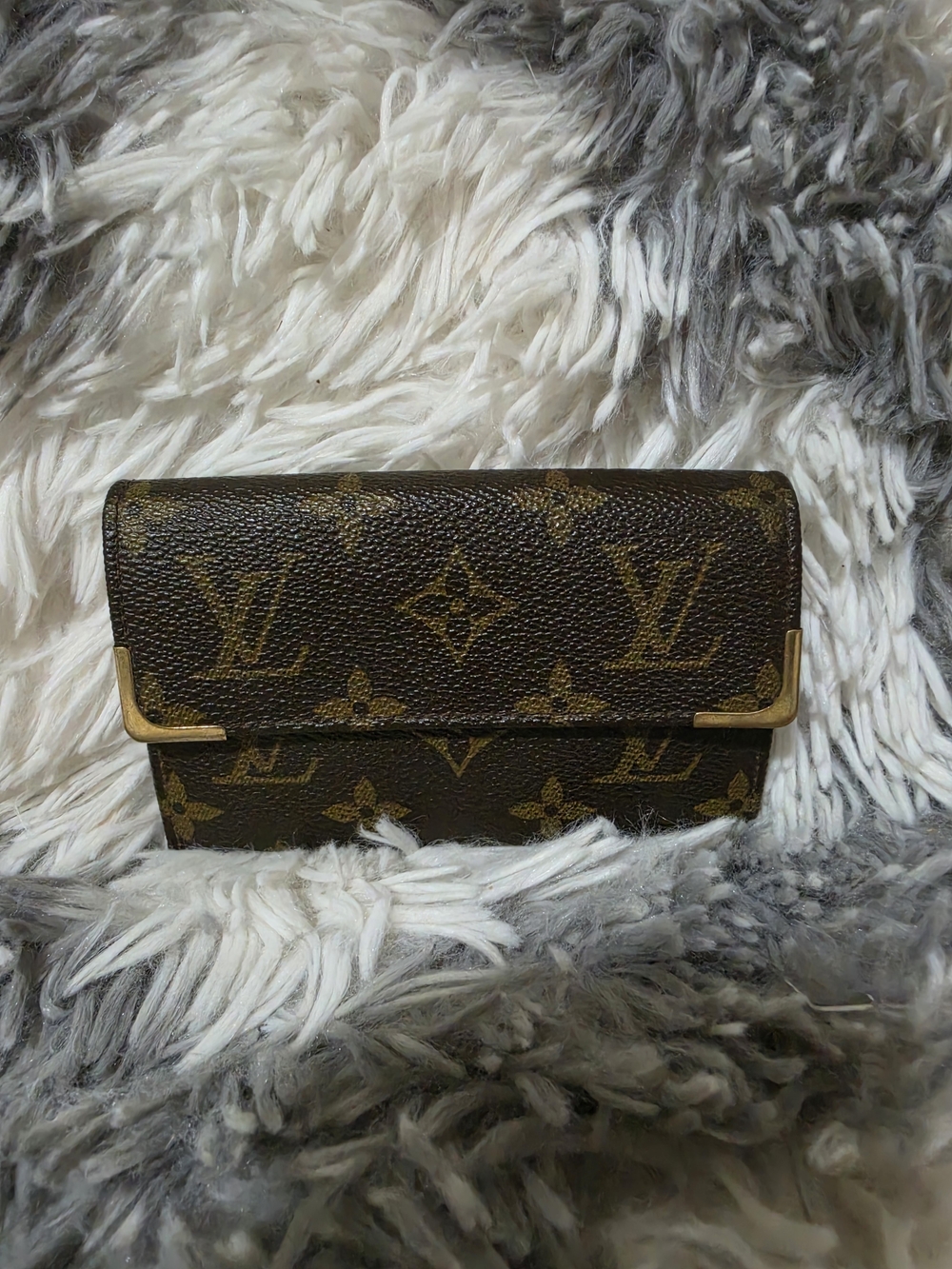 Vintage Louis Vuitton Monogram Canvas Small Wallet in Brown
